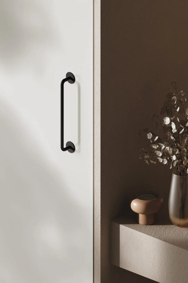 Mâner mobilier Viefe Milano, negru mat, 185 mm (interax 160 mm) - imagine 2