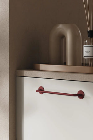 Mâner mobilier Viefe Milano, roșu volcano, 185 mm (interax 160 mm) - imagine 3