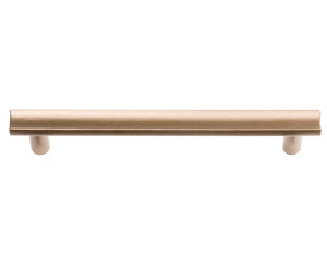 Mâner mobilier Viefe Moon, alamă cava periată, 193 mm (interax 160 mm)