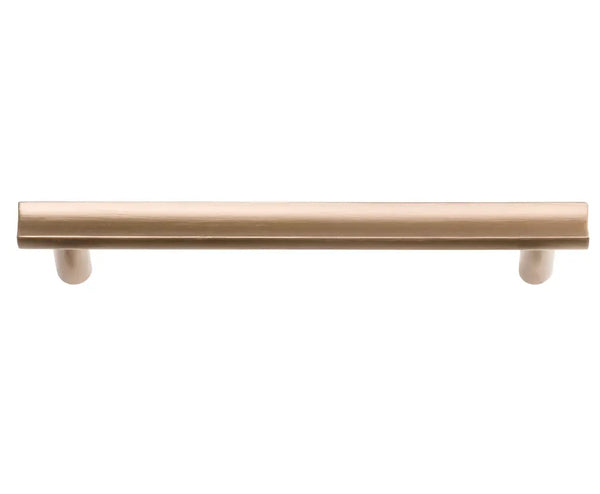 Mâner mobilier Viefe Moon, alamă cava periată, 193 mm (interax 160 mm)