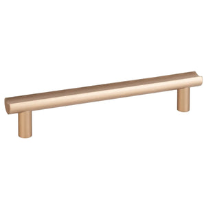 Mâner mobilier Viefe Moon, alamă cava periată, 193 mm (interax 160 mm)