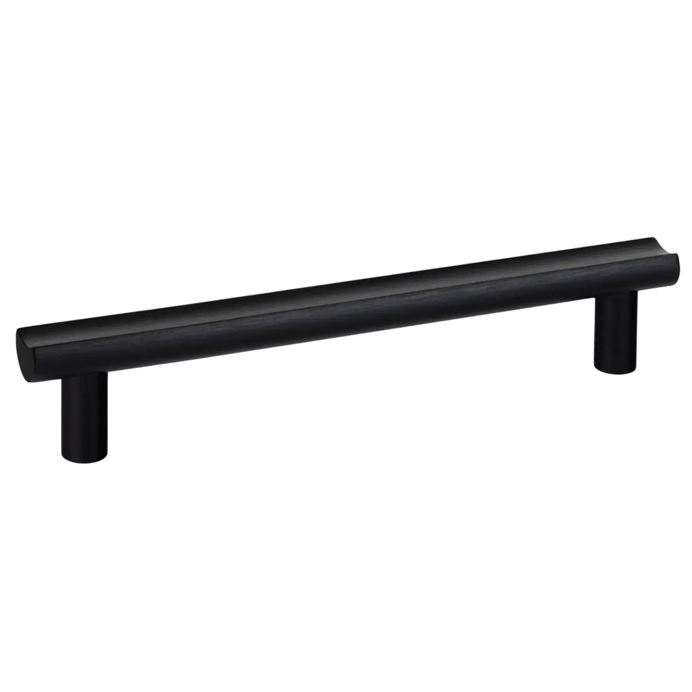 Mâner mobilier Viefe Moon, negru periat, 193 mm (interax 160 mm)