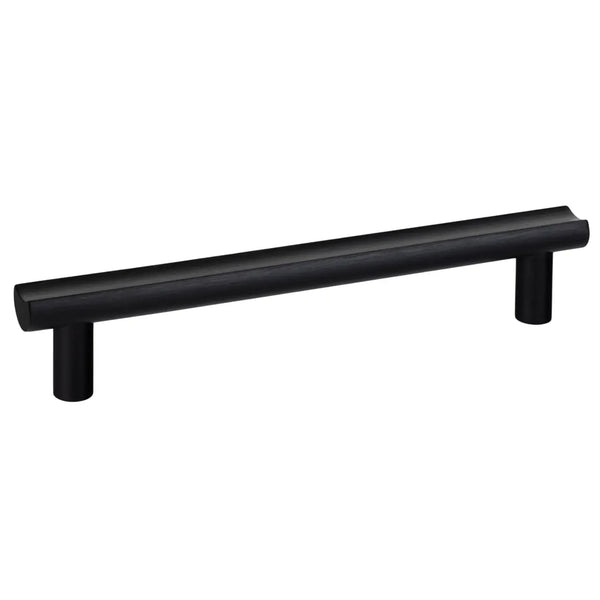 Mâner mobilier Viefe Moon, negru periat, 193 mm (interax 160 mm)