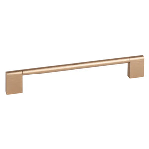 Mâner mobilier Viefe Nexx, alamă cava periată, 180 mm (interax 160 mm)