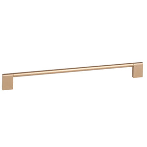 Mâner mobilier Viefe Nexx, alamă cava periată, 276 mm (interax 256 mm)