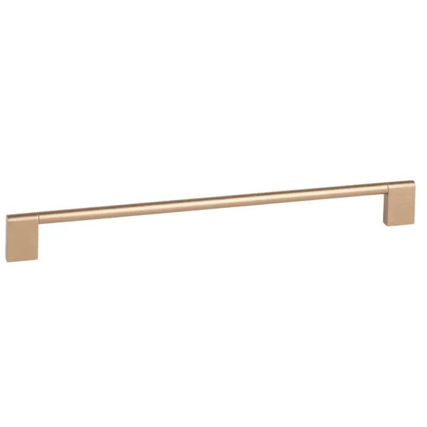 Mâner mobilier Viefe Nexx, alamă cava periată, 276 mm (interax 256 mm)