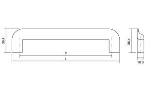 Mâner mobilier Viefe Nice, gri cenușiu periat, 344,6 mm (interax 320 mm) - imagine 6