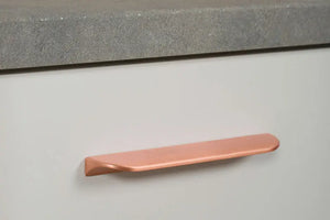 Mâner mobilier Viefe Nick, cupru periat, 178 mm (interax 160 mm) - imagine 3