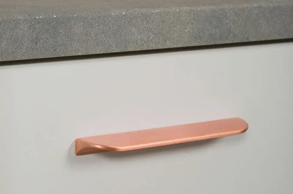 Mâner mobilier Viefe Nick, cupru periat, 178 mm (interax 160 mm) - imagine 3