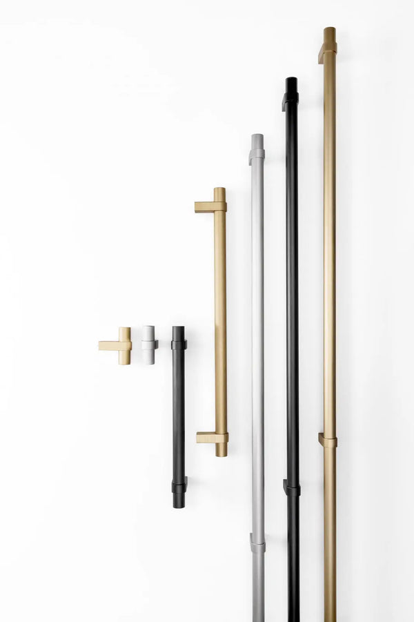 Mâner mobilier Viefe Nobb, negru periat, 372 mm (interax 320 mm) - imagine 2