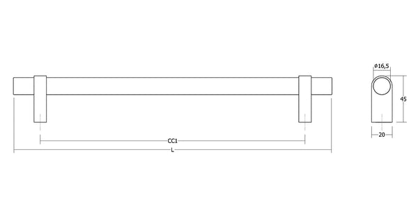Mâner mobilier Viefe Nobb, oțel inoxidabil, 244 mm (interax 192 mm) - imagine 4