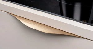 Mâner mobilier Viefe Noma, alamă cava periată, 200 mm (interax 128 mm) - imagine 4