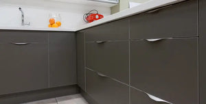 Mâner mobilier Viefe Noma, oțel inoxidabil, 200 mm (interax 128 mm)