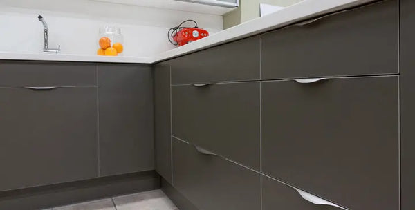 Mâner mobilier Viefe Noma, oțel inoxidabil, 200 mm (interax 128 mm)