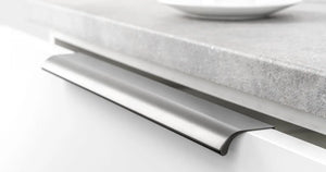 Mâner mobilier Viefe Ona, gri periat, 350 mm (interax 256 mm)