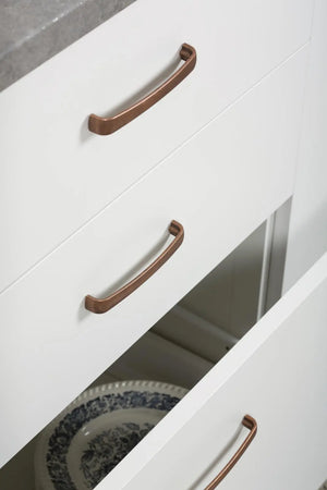 Mâner mobilier Viefe Orion, cupru antichizat, 136 mm (interax 128 mm)