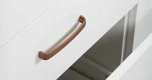 Mâner mobilier Viefe Orion, cupru antichizat, 136 mm (interax 128 mm)