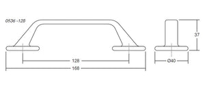 Mâner mobilier Viefe Oto, negru texturat, 168 mm (interax 128 mm) - imagine 2