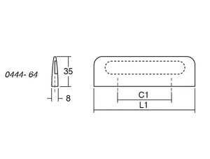 Mâner mobilier Viefe Peak, gri metalizat, 120 mm (interax 64 mm)