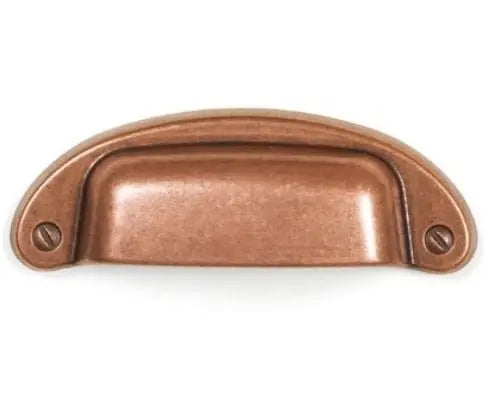 Mâner mobilier Viefe Petra, cupru antichizat, 97 mm (interax 64 mm)