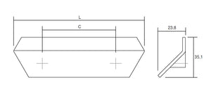 Mâner mobilier Viefe Plie, negru mat, 114 mm (interax 64 mm) - imagine 3