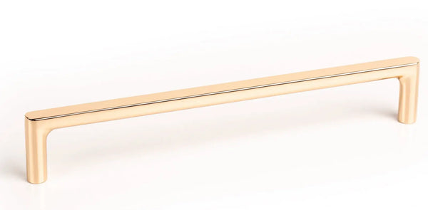 Mâner mobilier Viefe Pura, alamă lustruită, 168 mm (interax 160 mm)