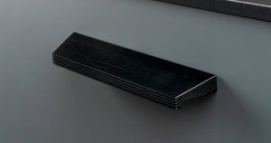 Mâner mobilier Viefe Rail, negru periat, 180 mm (interax 160 mm)