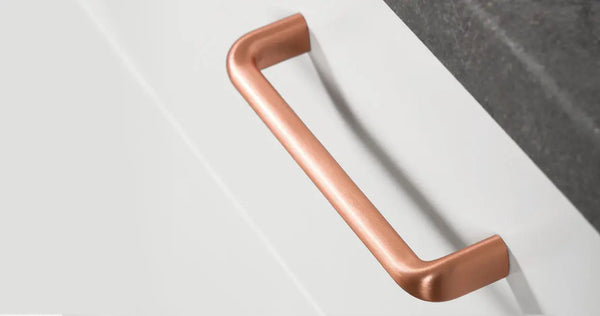 Mâner mobilier Viefe Redo, cupru periat, 201 mm (interax 192 mm)