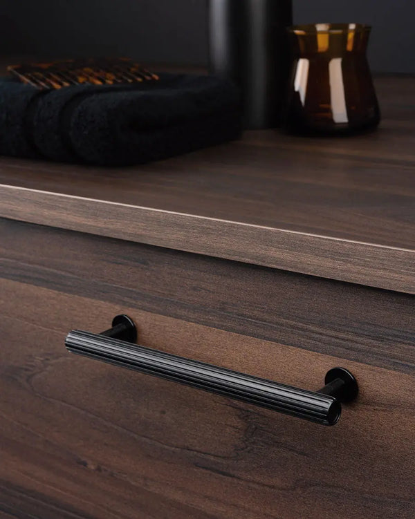 Mâner mobilier Viefe Rille, negru periat, 190 mm (interax 160 mm) - cod 0528160L30 - imagine 3