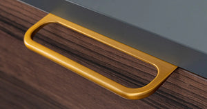 Mâner mobilier Viefe Rim, alamă, 120 mm (interax 96 mm)