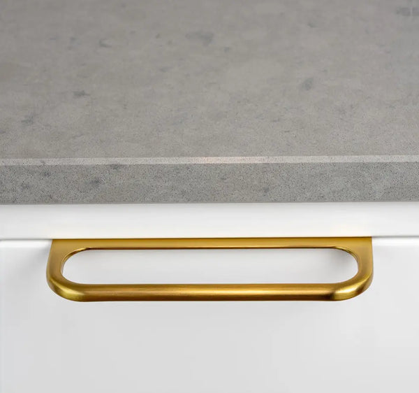 Mâner mobilier Viefe Rim, alamă, 120 mm (interax 96 mm) - imagine 5