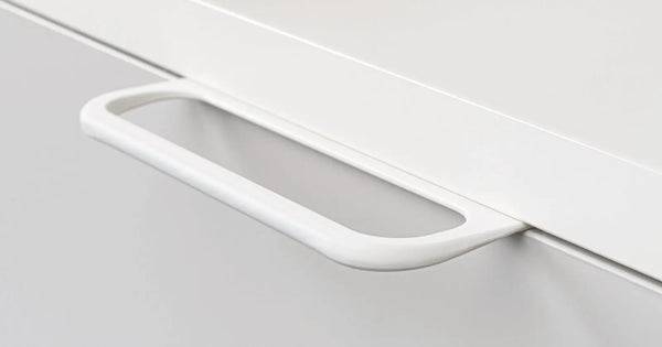 Mâner mobilier Viefe Rim, alb mat, 120 mm (interax 96 mm)