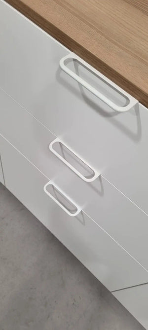 Mâner mobilier Viefe Rim, alb mat, 120 mm (interax 96 mm) - imagine 4