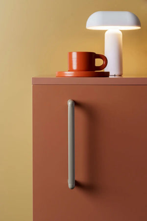 Mâner mobilier Viefe Riss Mini, gri mușchi, 335 mm (interax 320 mm) - imagine 3