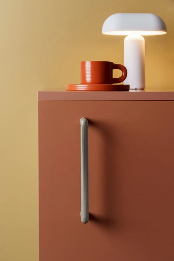 Mâner mobilier Viefe Riss Mini, gri mușchi, 335 mm (interax 320 mm) - imagine 3
