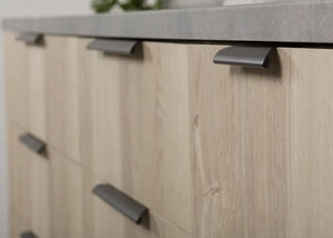Mâner mobilier Viefe Ritta, negru mat, 130 mm (interax 64 mm) - imagine 3
