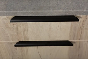 Mâner mobilier Viefe Ritta, negru mat, 260 mm (interax 128 mm)