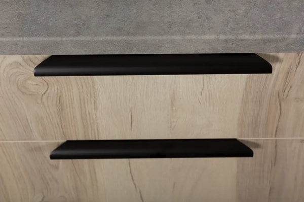 Mâner mobilier Viefe Ritta, negru mat, 260 mm (interax 128 mm)