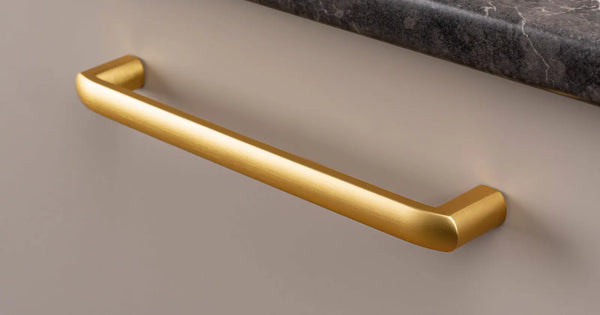 Mâner mobilier Viefe Roma, auriu periat, 175 mm (interax 160 mm)