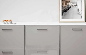 Mâner mobilier Viefe Roma, negru mat, 175 mm (interax 160 mm) - imagine 3