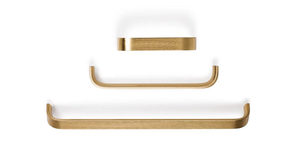 Mâner mobilier Viefe Sense Mini, alamă shadow periată, 103 mm (interax 96 mm)