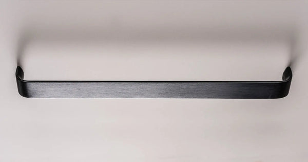 Mâner mobilier Viefe Sense, negru periat, 135 mm (interax 128 mm)