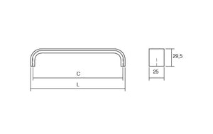 Mâner mobilier Viefe Sense, oțel inoxidabil, 327 mm (interax 320 mm) - imagine 3