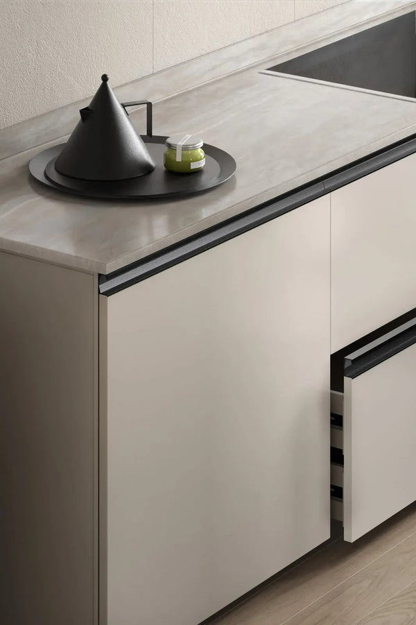 Mâner mobilier Viefe Six, negru lava texturat, 247 mm - imagine 2