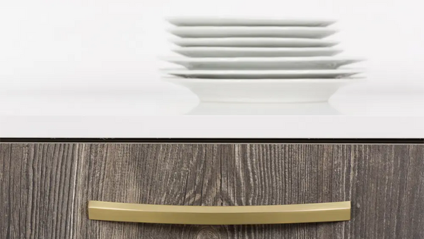 Mâner mobilier Viefe Smee, alamă periată, 166 mm (interax 160 mm) - imagine 3