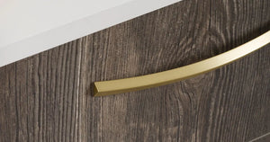 Mâner mobilier Viefe Smee, alamă periată, 231 mm (interax 224 mm)