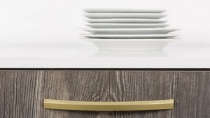 Mâner mobilier Viefe Smee, alamă periată, 231 mm (interax 224 mm) - imagine 3