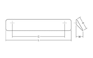 Mâner mobilier Viefe Switch, nichel periat, 50 mm (interax 32 mm) - imagine 2