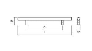 Mâner mobilier Viefe Tub, oțel inoxidabil, 256 mm (interax 192 mm) - imagine 2