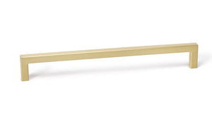Mâner mobilier Viefe U, alamă periată, 168,5 mm (interax 160 mm)